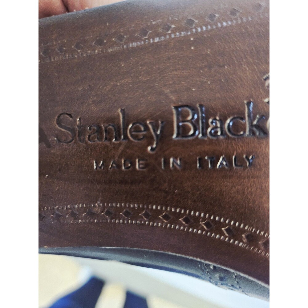 Stanley Blacker Women's Shoes Size Women's 8, Men's 6.5 Black Leather - Picture 7 of 8